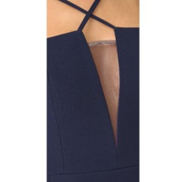 BCBGMaxAzria Linzee 2-Tone Color Block Mesh Mini Shift Cut Out Dress Size 4 EUC - Picture 11 of 11